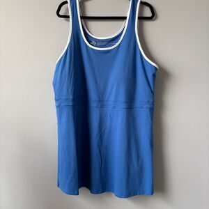 MTA Sport Blue Athletic tank dress Workout Fitness Yoga Running Activewear dress